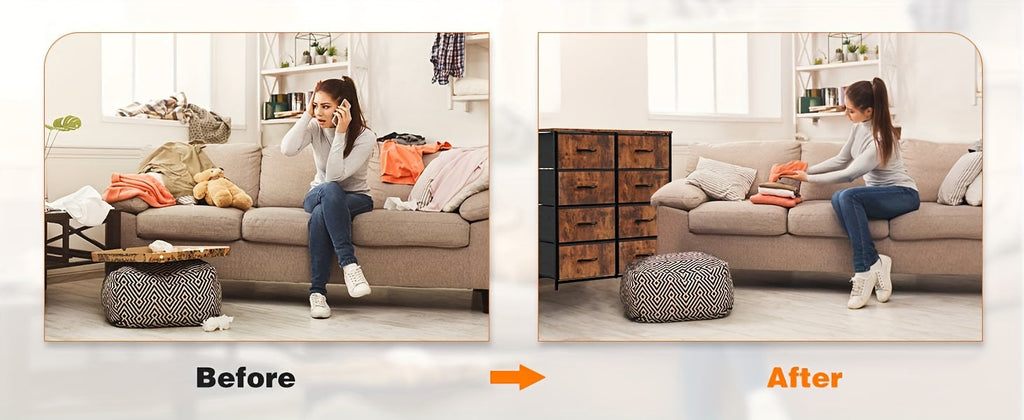 8-Drawer Fabric Storage Dresser