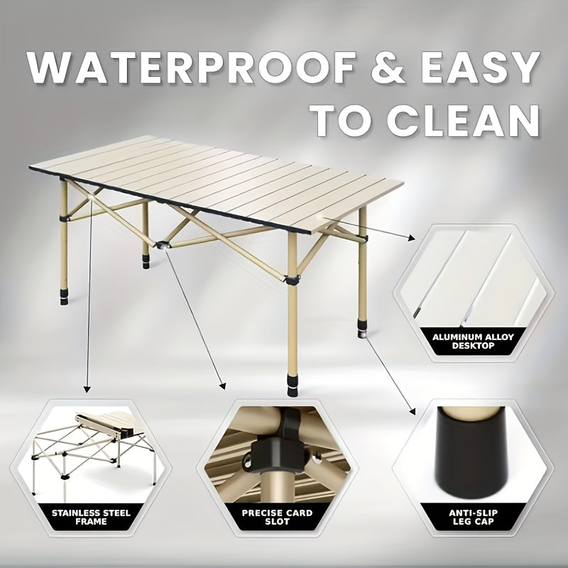 Adjustable Folding Camping Table for 4–6