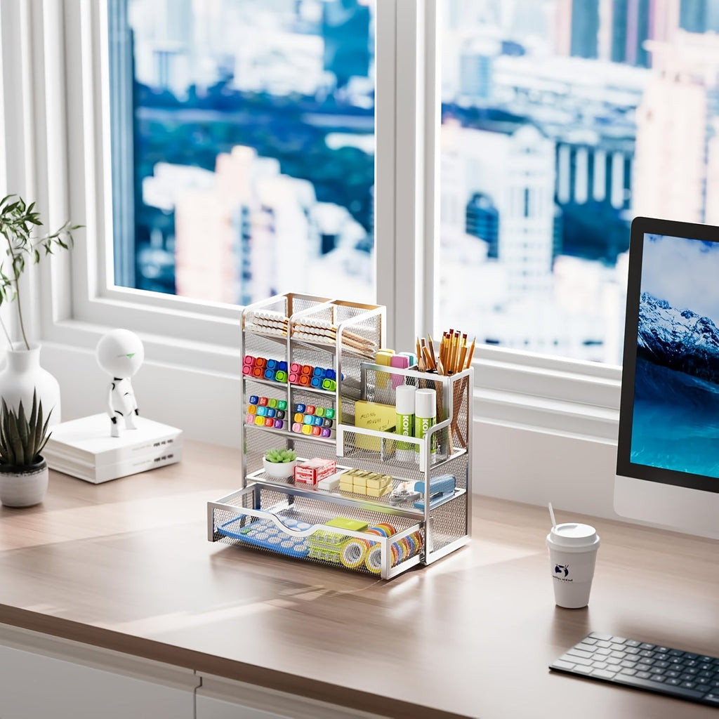 Multi-Layer Mesh Desk Organizer