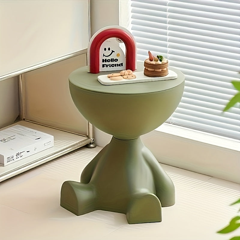 Bear-Shaped Side Table with Storage