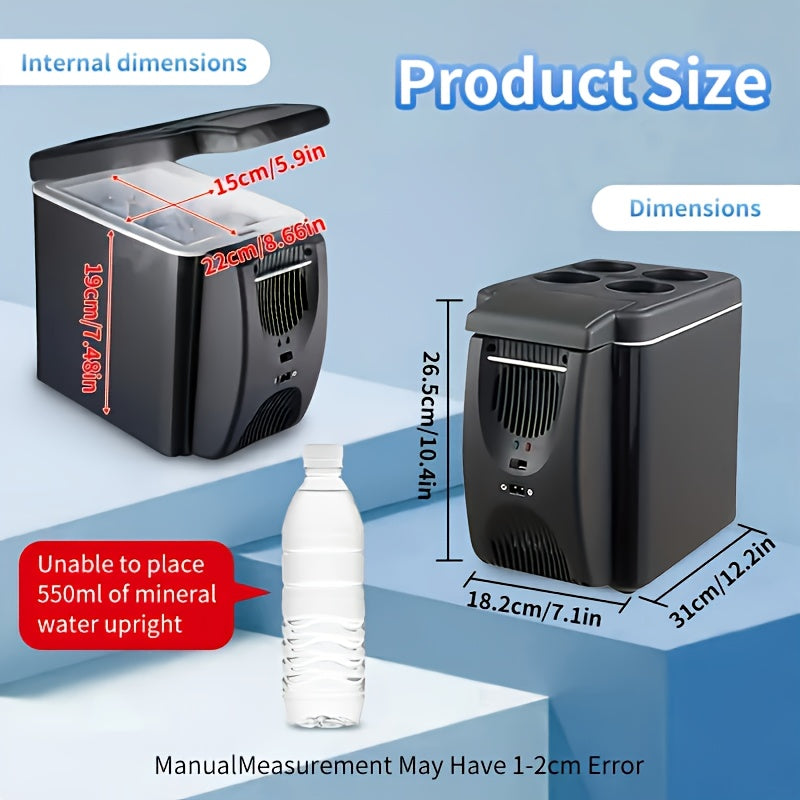 6L Portable Car Cooler & Warmer Mini Fridge