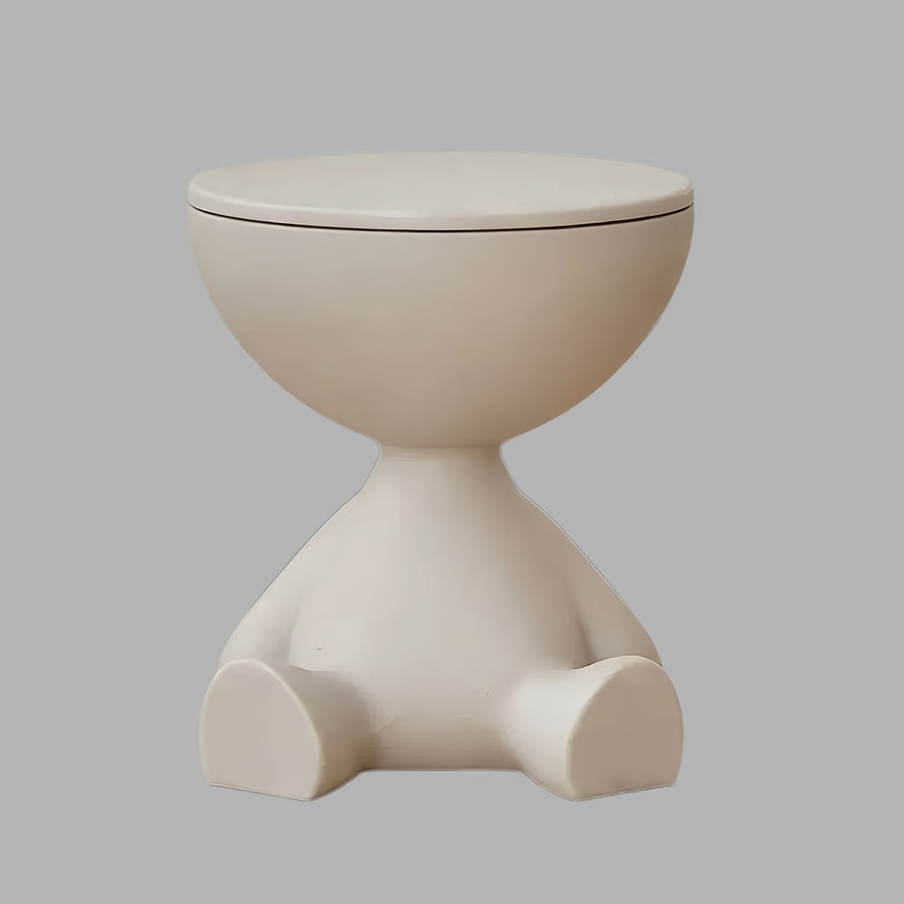 Bear-Shaped Side Table with Storage