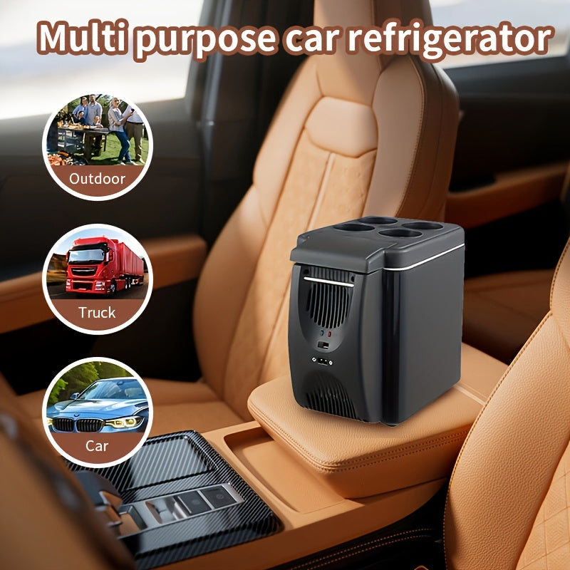 6L Portable Car Cooler & Warmer Mini Fridge