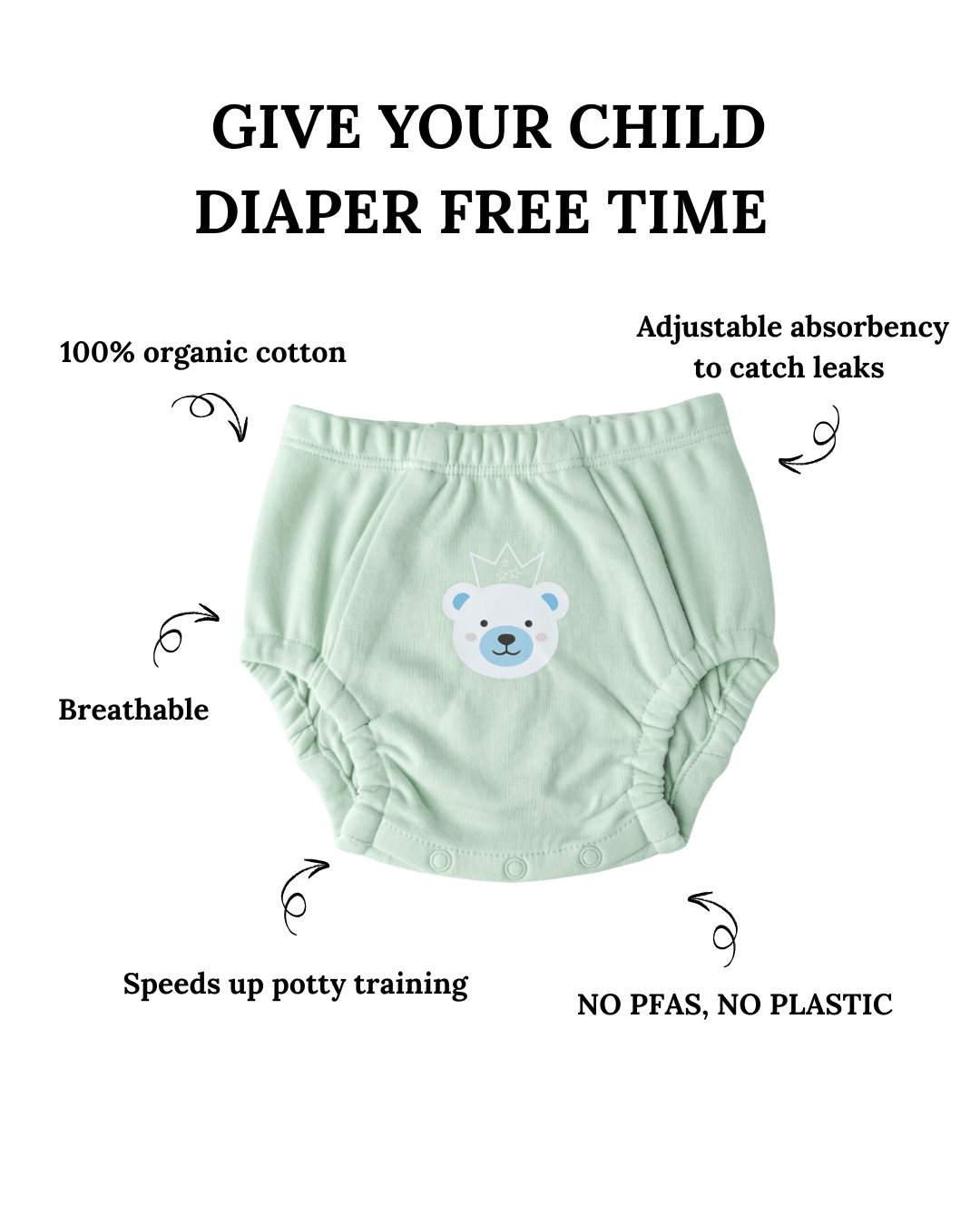 Day & Night Organic Training Underwear