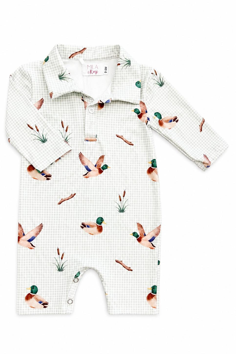 Duck Pond Long-Sleeve Polo One-Piece