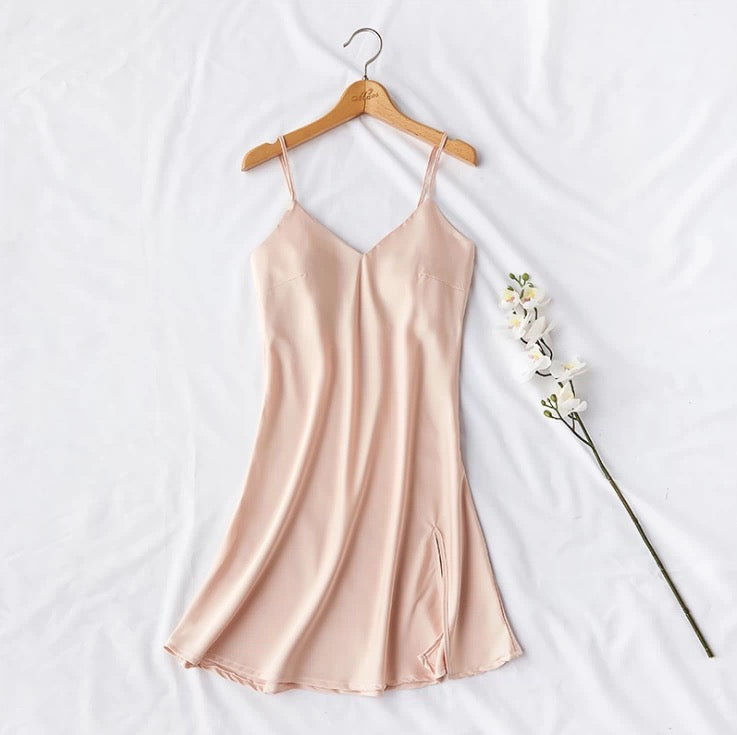 Silky Satin Short Nightdress