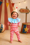 Vintage Harlequin Clown Costume for Kids – product view 1