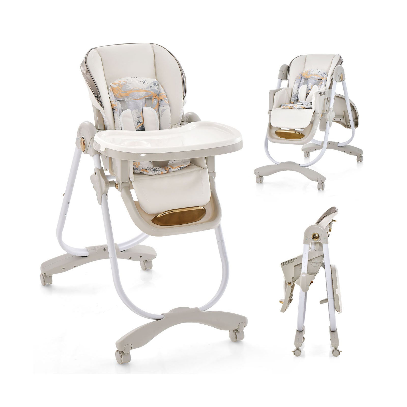Adjustable Folding Baby High Chair