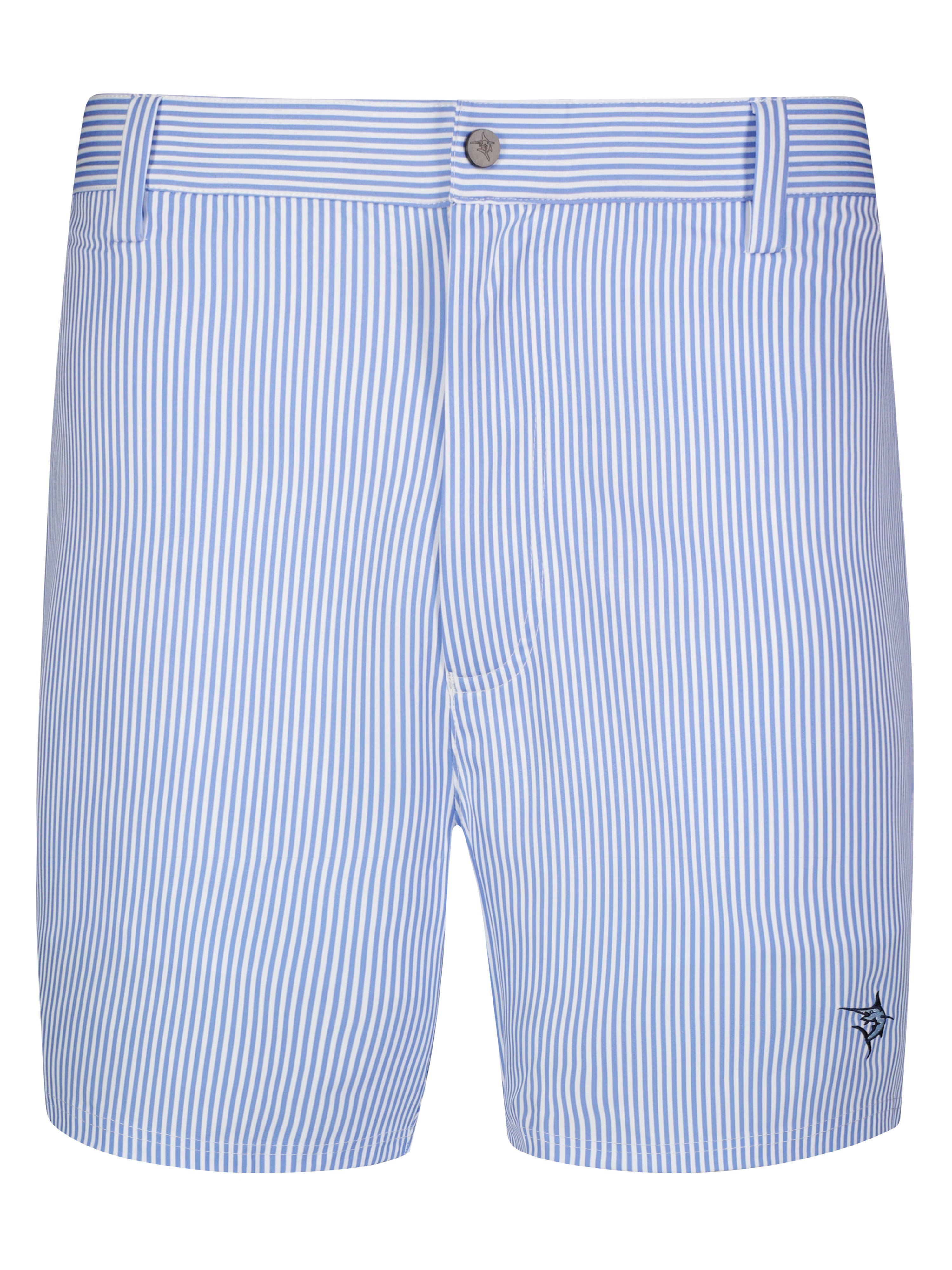 Freeport Performance Shorts – Royal Blue Seersucker