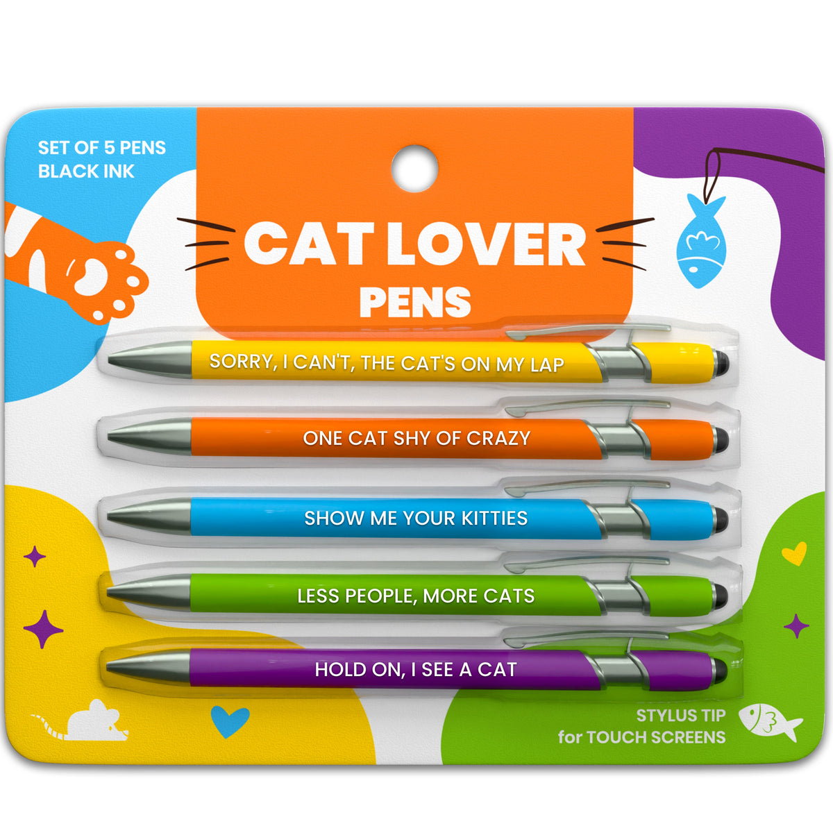 Cat-Themed Stylus Pen Set