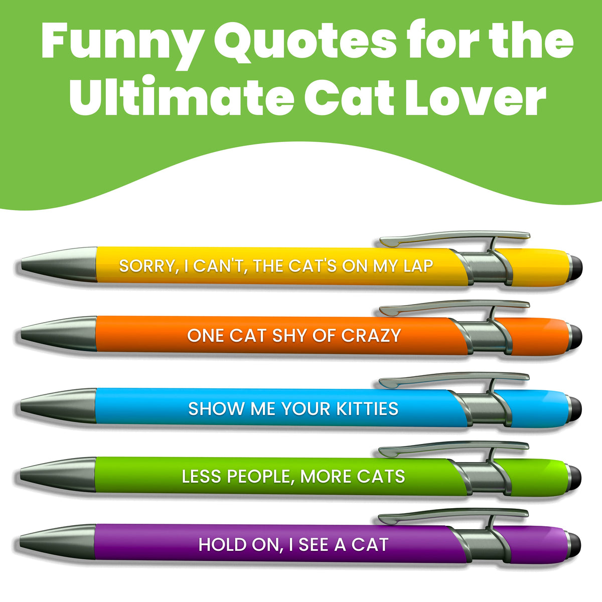 Cat-Themed Stylus Pen Set
