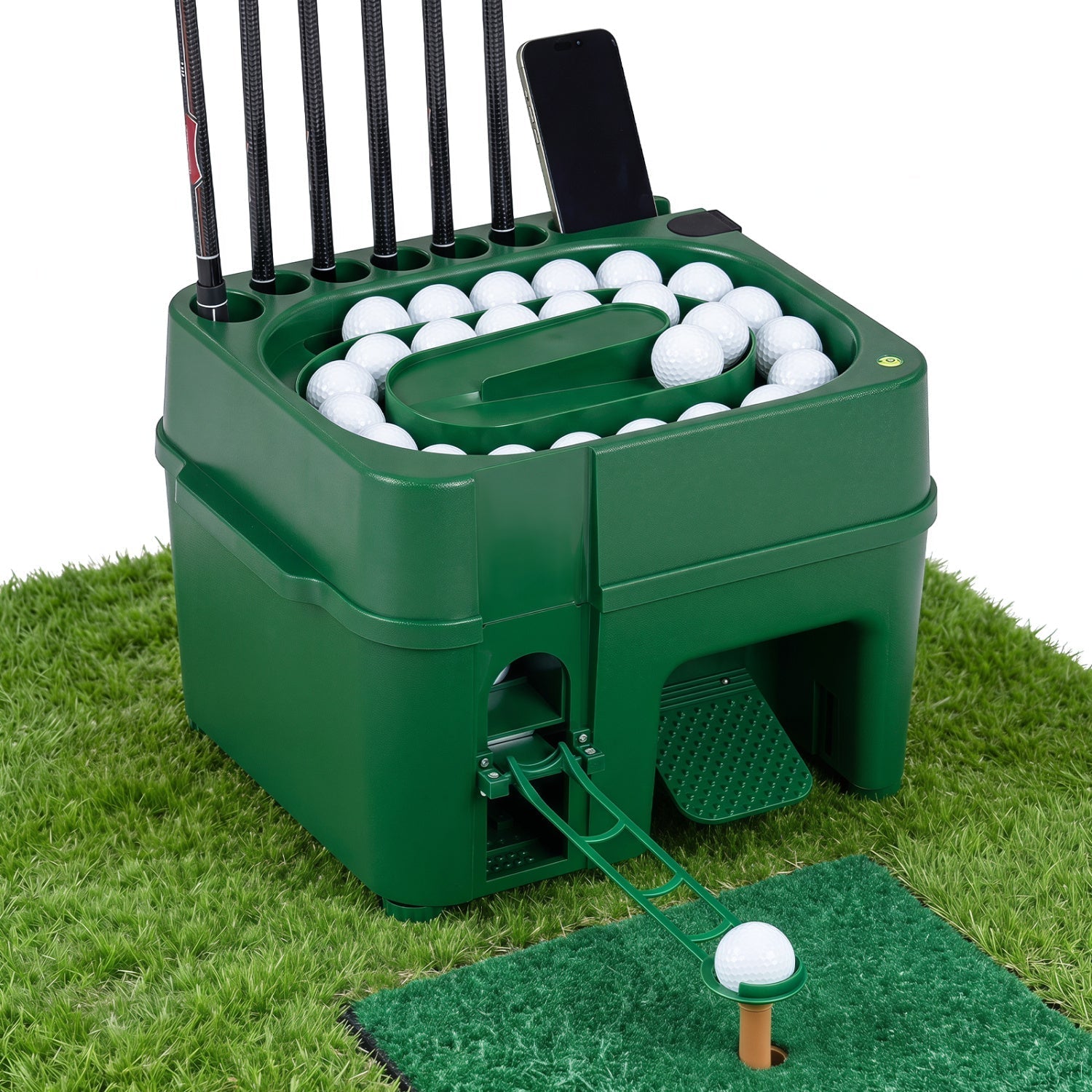 Golf Practice Ball Dispenser & Club Holder – product view 2