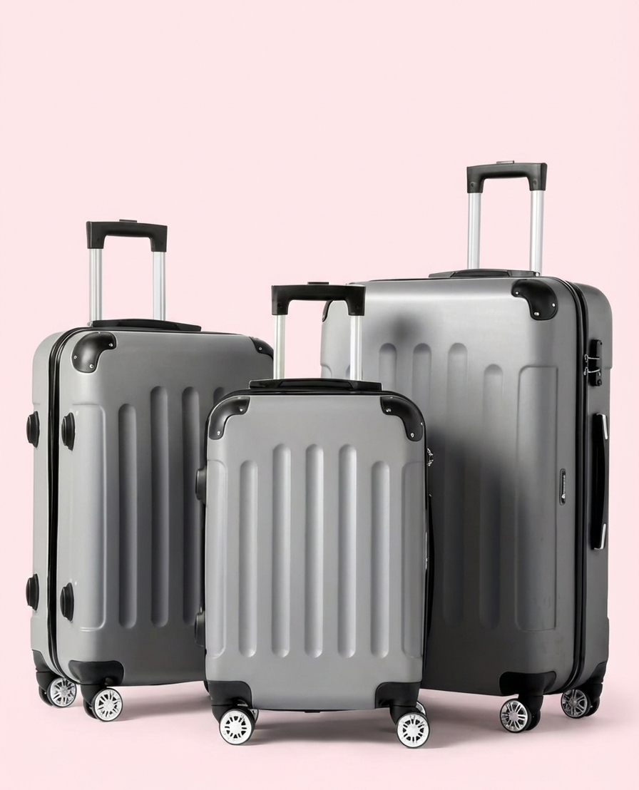 3-Piece Hard Shell Luggage Set with TSA Lock