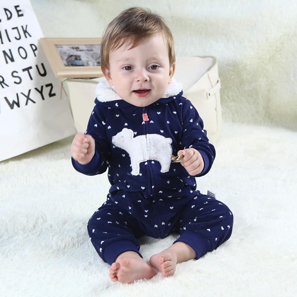 Cozy Fleece Animal Baby Romper – product view 22