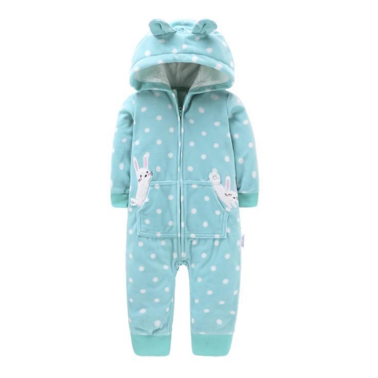 Cozy Fleece Animal Baby Romper – product view 4