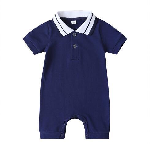 Cotton-Blend Baby Short Romper