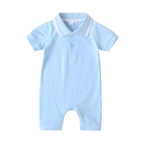Cotton-Blend Baby Short Romper