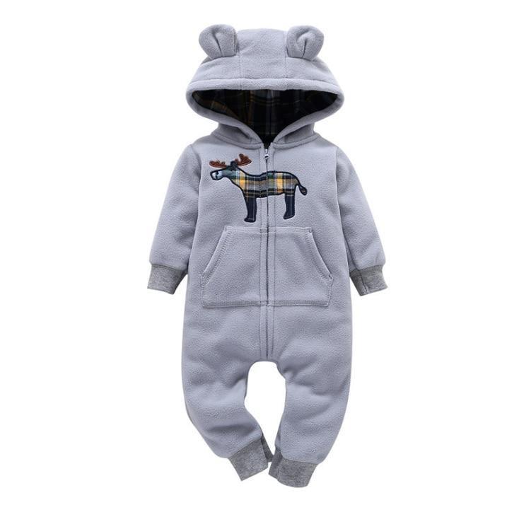 Cozy Fleece Animal Baby Romper – product view 25