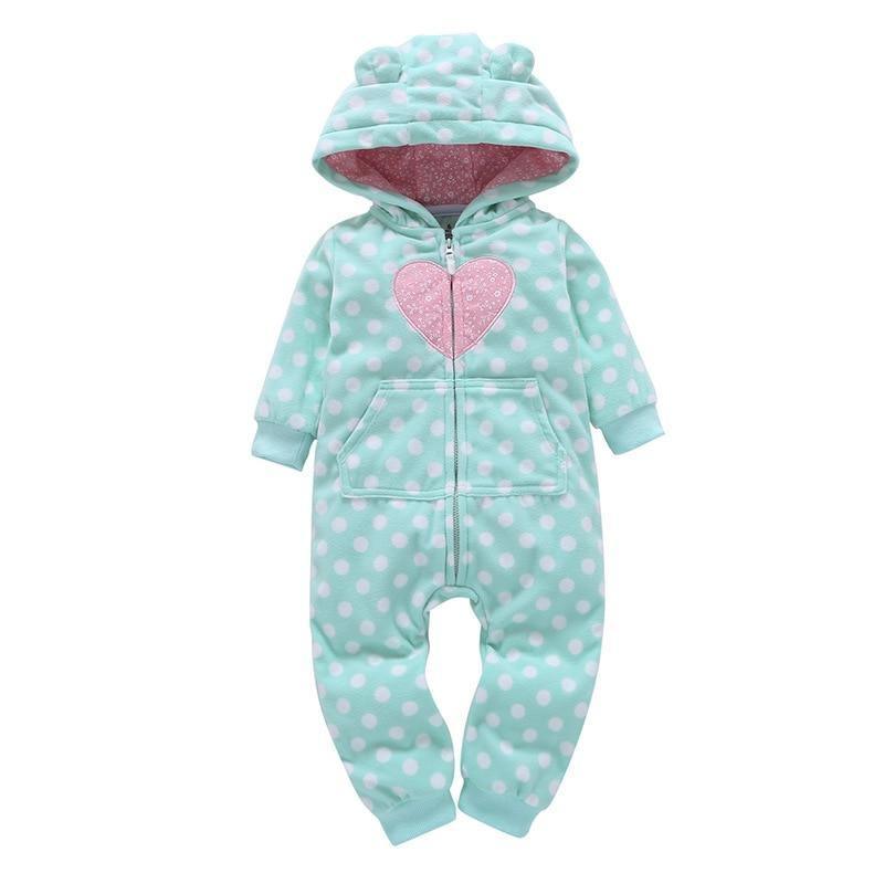 Cozy Fleece Animal Baby Romper – product view 3