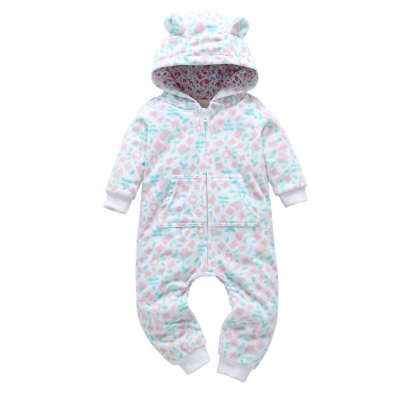 Cozy Fleece Animal Baby Romper – product view 17