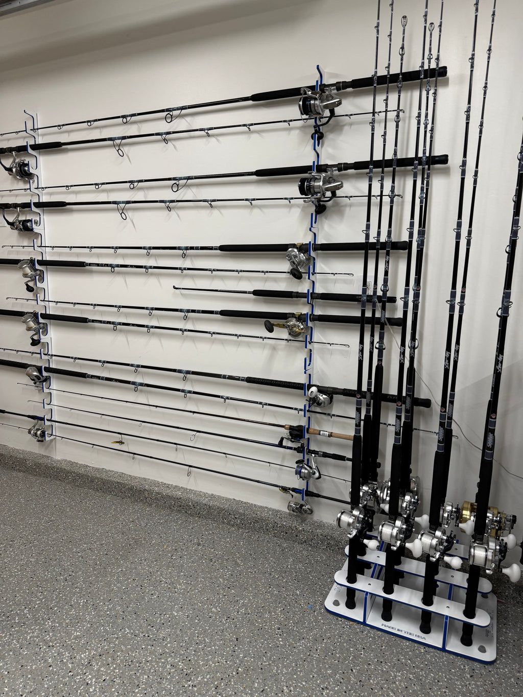 TRAPSKI Premium Fishing Rod Rack – Wall, Ceiling or Boat Mount
