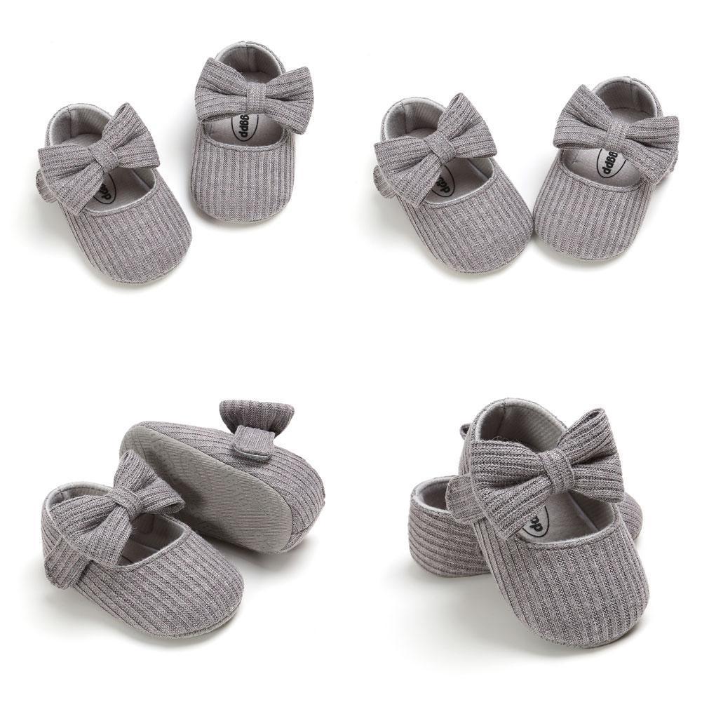 Bowknot Soft-Sole Baby Girl First Walker Shoes