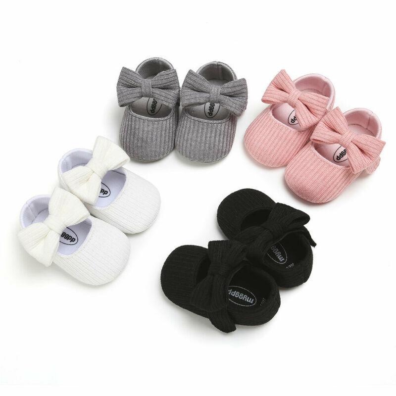 Bowknot Soft-Sole Baby Girl First Walker Shoes