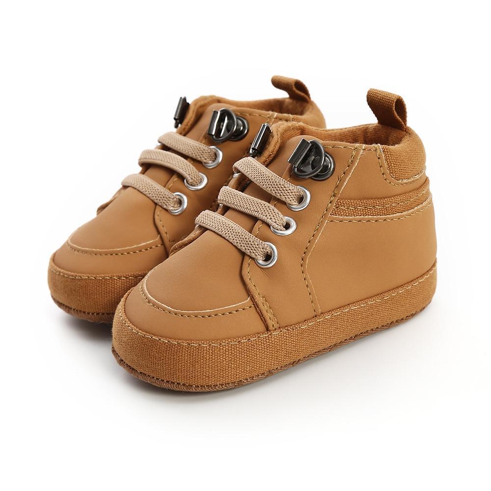 Warm high-top soft-sole baby sneakers