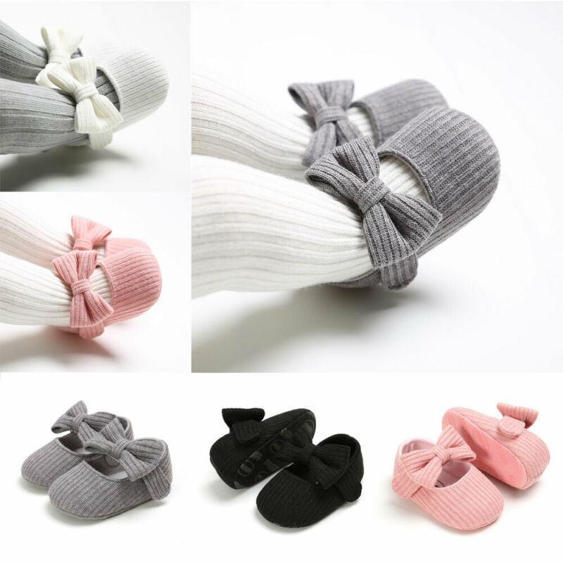 Bowknot Soft-Sole Baby Girl First Walker Shoes