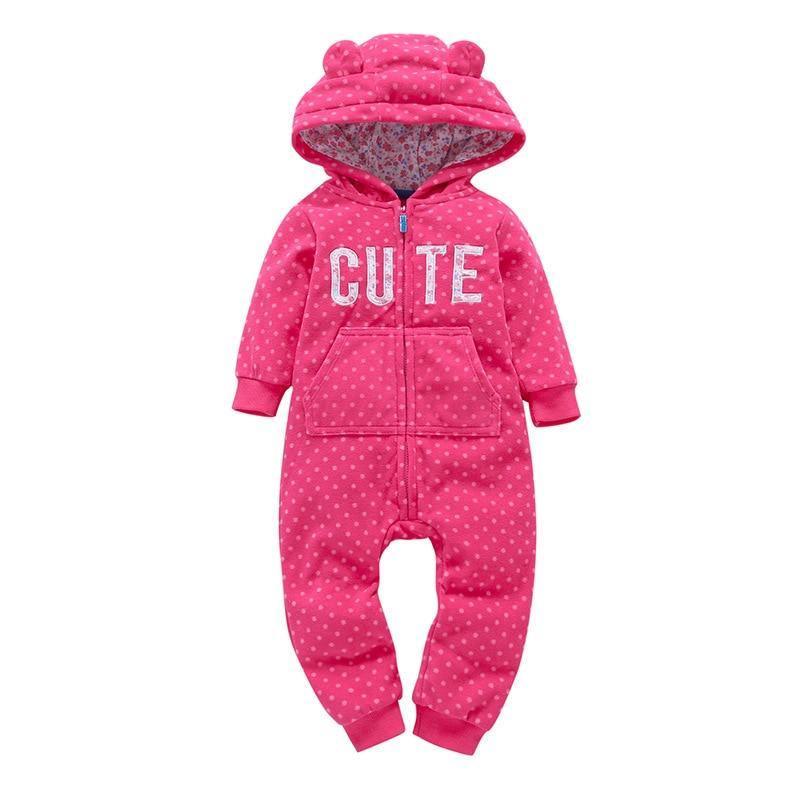 Cozy Fleece Animal Baby Romper – product view 7