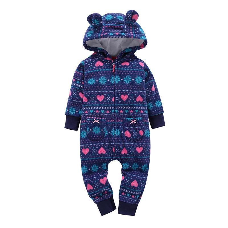 Cozy Fleece Animal Baby Romper – product view 12