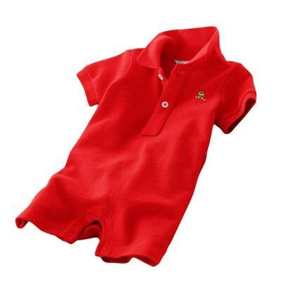Cotton-Blend Baby Short Romper