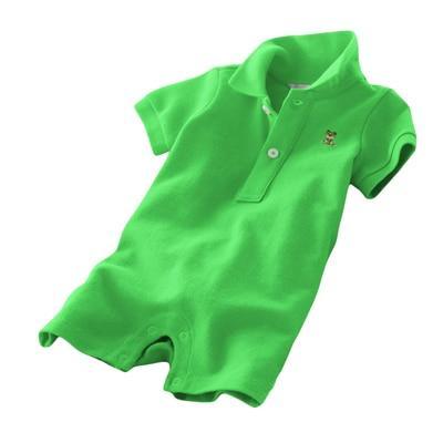 Cotton-Blend Baby Short Romper
