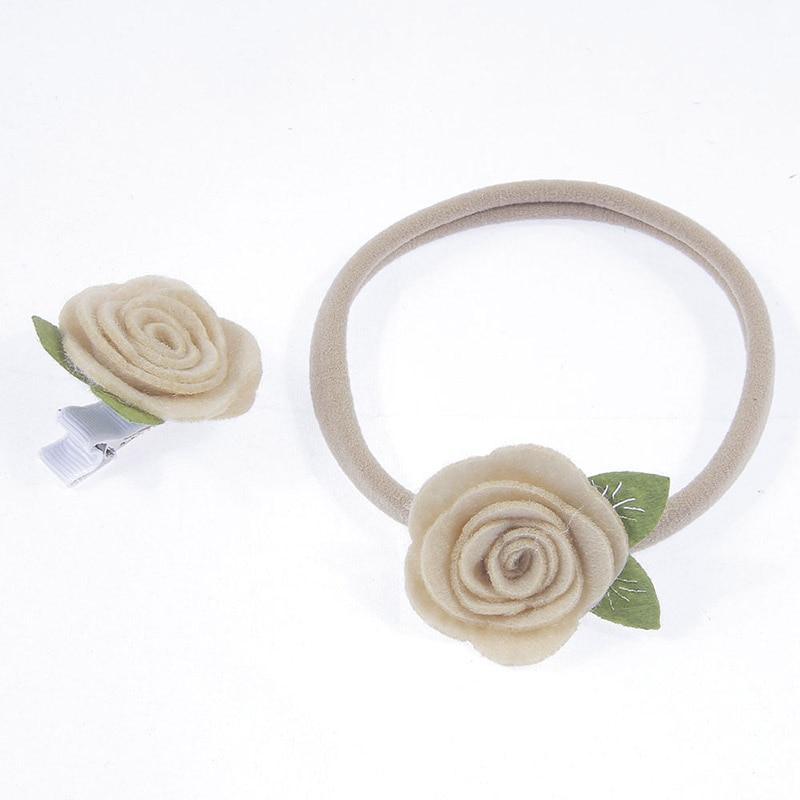 Flower Headband & Hair Clip Set