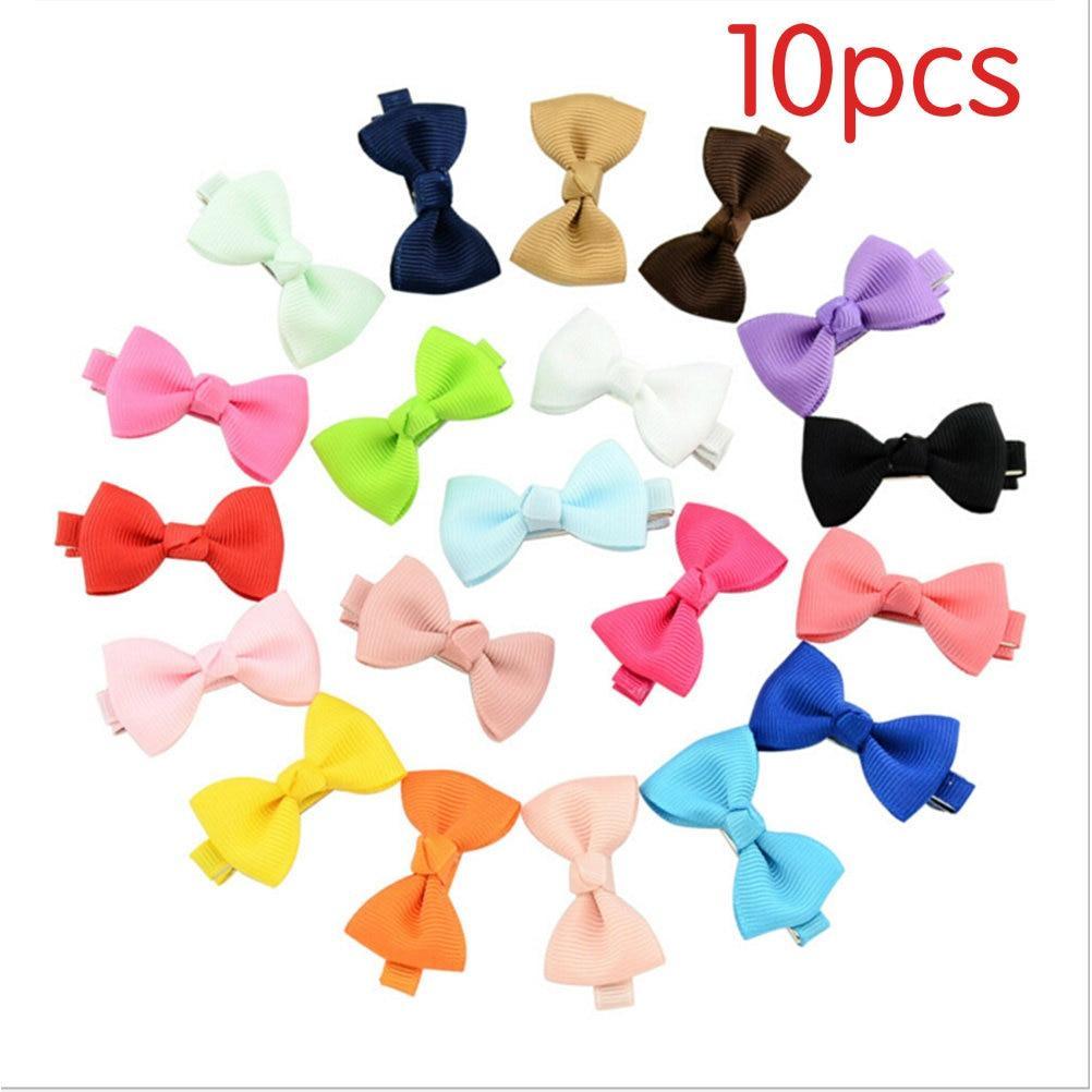 Baby Bow & Flower Hair Clip Set