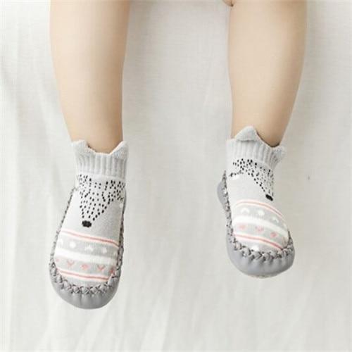 Soft-sole leather baby first walker shoes