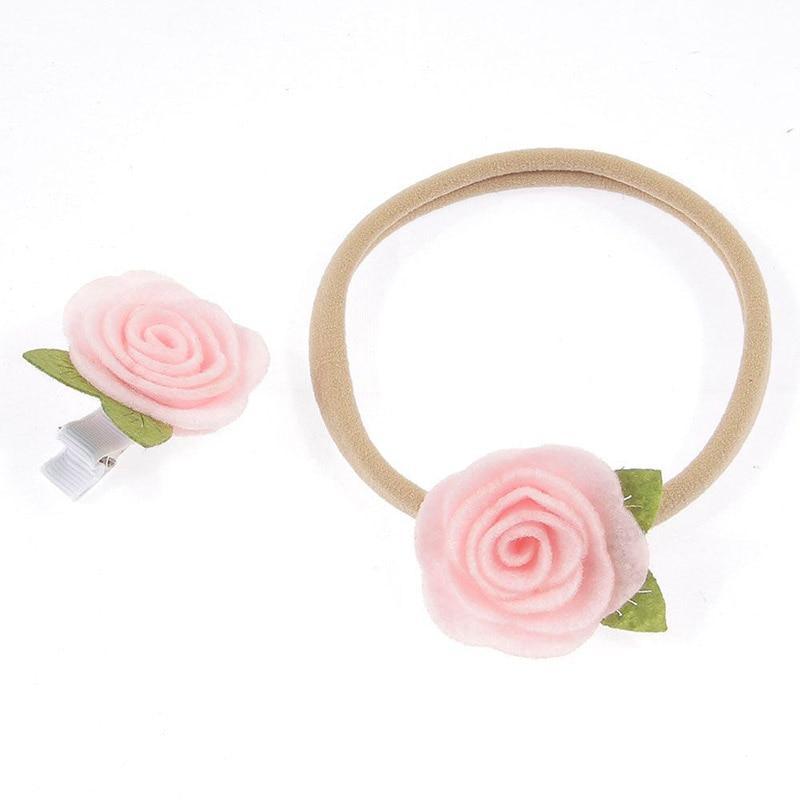 Flower Headband & Hair Clip Set