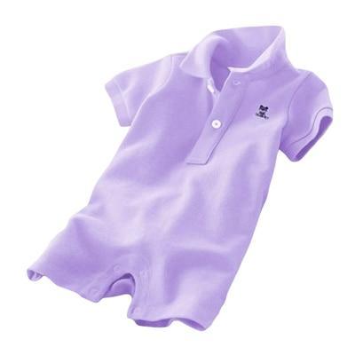 Cotton-Blend Baby Short Romper