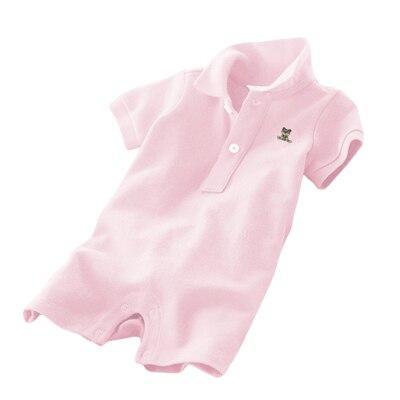 Cotton-Blend Baby Short Romper