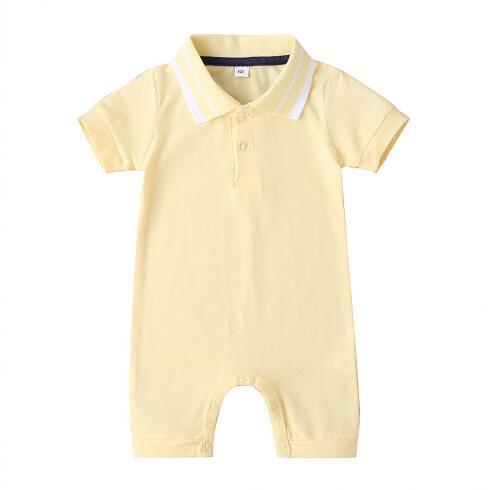 Cotton-Blend Baby Short Romper