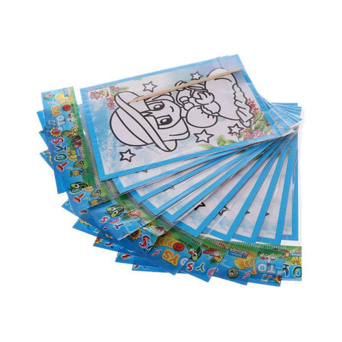 10-Piece Kids Scratch Art Paper Set