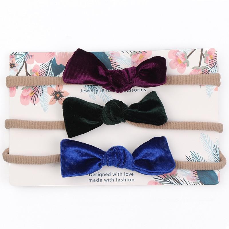 Baby Girl Elastic Bow Headband Set