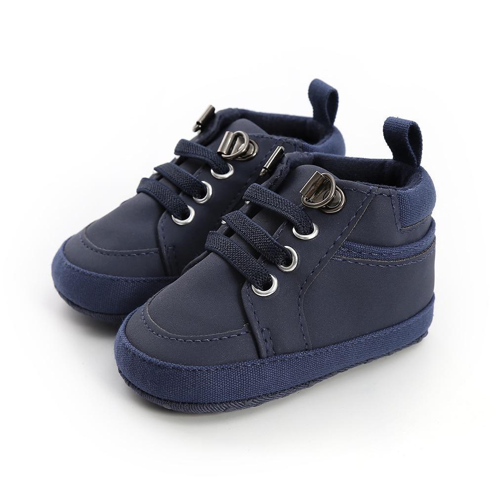 Warm high-top soft-sole baby sneakers