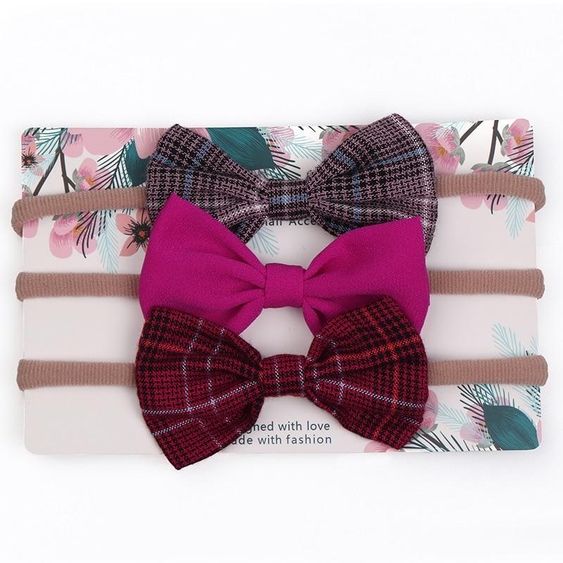 Baby Girl Elastic Bow Headband Set