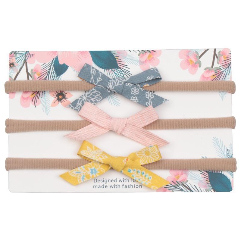 Baby Girl Elastic Bow Headband Set
