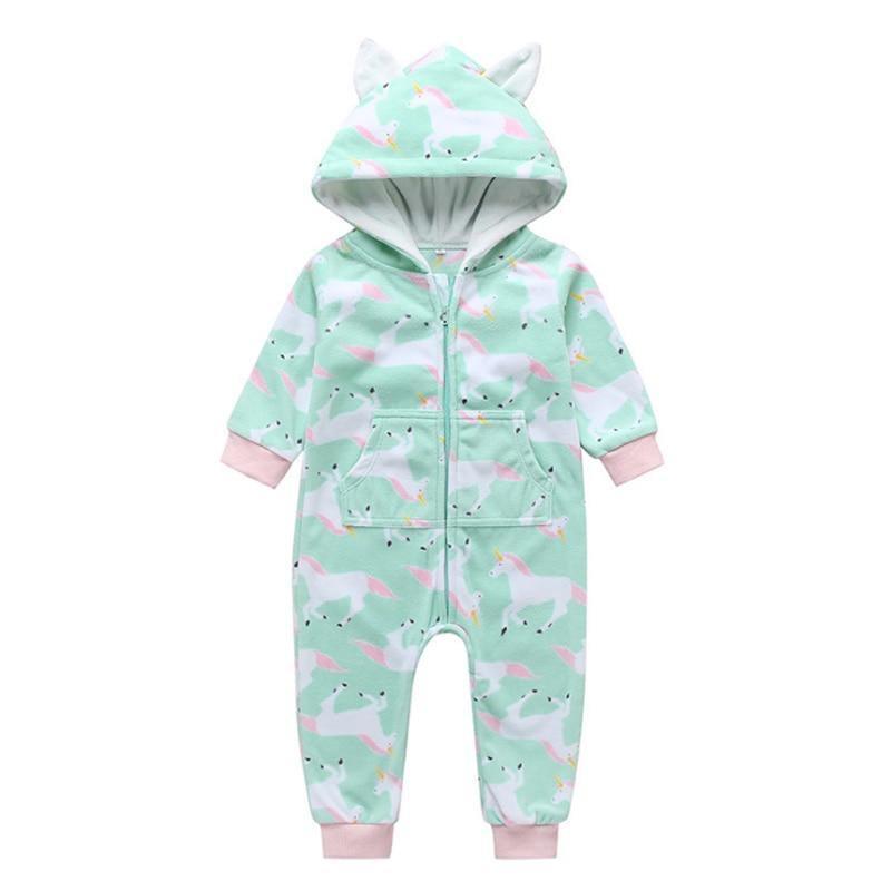 Cozy Fleece Animal Baby Romper – product view 16