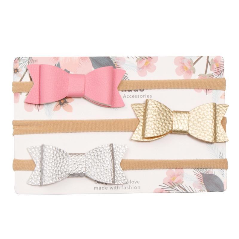 Baby Girl Elastic Bow Headband Set