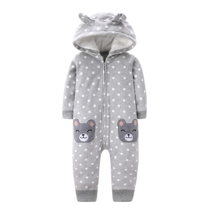 Cozy Fleece Animal Baby Romper – product view 27