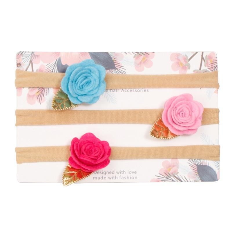 Baby Girl Elastic Bow Headband Set