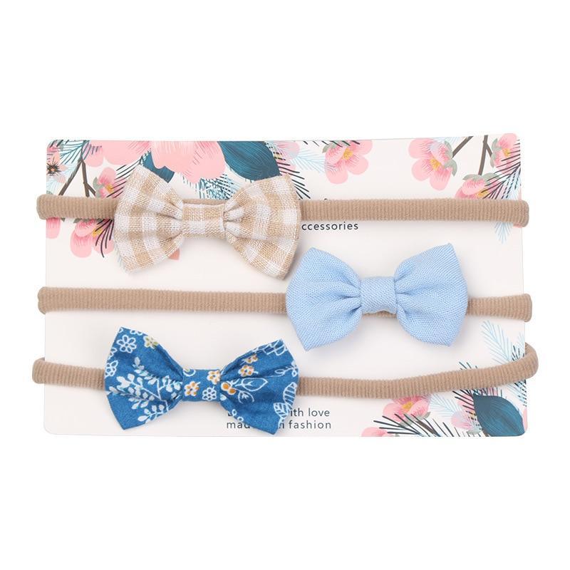 Baby Girl Elastic Bow Headband Set